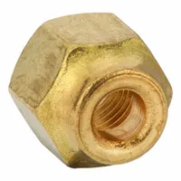 MUELLER Flare Nut: 1/4 in Female SAE, 7/16 in Female SAE Right-Hand, Brass, 700 psi Max (MPN A 05051)