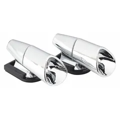 Exterior vehicle accessory designed to alert deer and other wildlife of an approaching vehicle, helping reduce collision risks on rural roads and highways. Sold as a pair (1 PR).