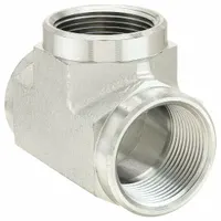 Hydraulic Hose Adapter: 1 1/4 in x 1 1/4 in Fitting Size, Female x Female, NPTF x NPTF, Rigid, Tee (MPN 2090-20-20S)