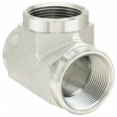 AEROQUIP Hydraulic Hose Adapter: 1 1/4 in x 1 1/4 in Fitting Size, Female x Female - NPTF-to-NPTF Steel Hydraulic Hose Adapters