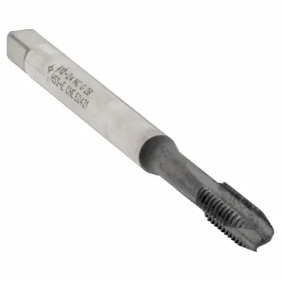 CLEVELAND Spiral Point Tap: #12-24 UNC, 2B, 3 Flute, Plug Chamfer - Spiral-Point Taps for Steel & Stainless Steel