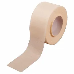 Non-sterile, non-elastic adhesive cloth tape in bulk 72-pack. Each white roll is 10 yards long and 2 inches wide. Latex free and not water resistant. Used for securing dressings and lightweight medical devices in first aid applications.