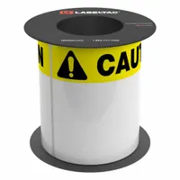 LabelTac OSHA Header Supply: Caution, Yellow Caution OSHA Header Supply, 9 in x 6 in, 6 in x 75 ft (MPN LT69CAUT-C)