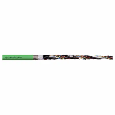 CHAINFLEX Measuring System Cable: (4) Pr 24 AWG (0.25)/(2) 17 AWG (1.0), Green - Servo Motor Feedback Cables