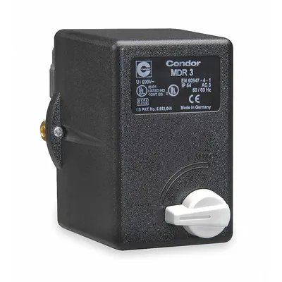 CONDOR USA, INC Pressure Switch: Std, 40 psi – 360 psi, 3/8" FNPT - General Purpose Pressure Switches for Air & Water