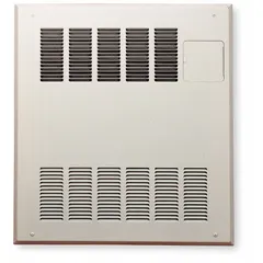 White cabinet for recessed in-floor or wall mounting of kickspace hydronic heaters. Overall dimensions: 25 in H x 16 in W x 1/2 in D. Rough-in opening: 22-1/8 in H x 14 in W x 4 in D. Suitable for residential or light commercial heating applications in toe-kick or under-cabinet spaces.