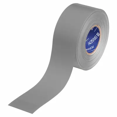 BRADY Floor Marking Tape: Solid, Gray, 3 in x 100 ft, 22 mil Tape Thick - Extra-Durable Floor Marking Tape