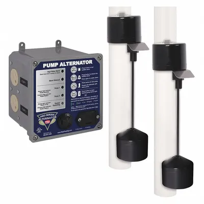 PRO SERIES PUMPS Float Switch: 115V AC, 15 A, For 1 hp Max. HP, Single Phase - Pump Controllers