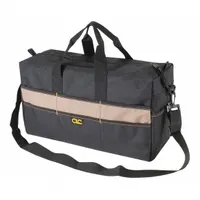 CLC Tool Bag: 18 in W x 7 in D x 9 in H, Black, Polyester, 17 Pockets, 0 Inside Pockets, Polyester (MPN 1113)