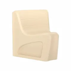 The CORTECH Sync Wedge Chair (MPN 274SD) is an armless lounge chair with a sand-colored polyethylene seat. It features a floor mount and accommodates one seat. This chair is suitable for commercial waiting areas, lobbies, and break rooms.