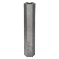This steel female x female hex standoff is zinc-plated with a 6H thread class and partially threaded design. It provides precise spacing between panels or components in industrial assemblies, such as electrical enclosures, control panels, and machinery. Supplied in a 100-piece pack