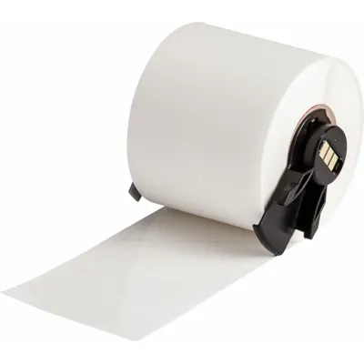 BRADY Continuous Label Stock: 1 29/32 in x 50 ft, Polyester, Clear (Gloss) - Brady Thermal Transfer Continuous Label Rolls