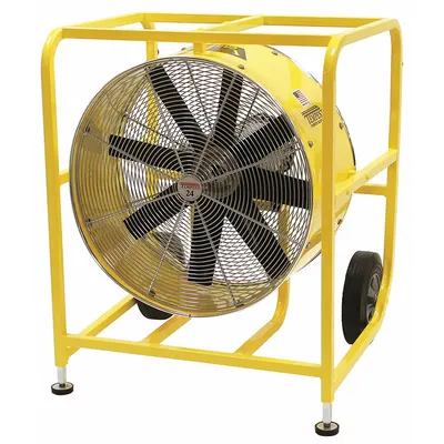 TEMPEST Circulating Fan: 24 in Blade Dia, 115/208 to 230V AC, Mobile, 1 hp, Direct Drive - Standard Industrial Floor Fans