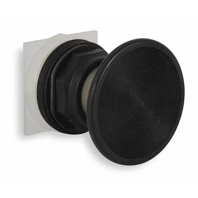SCHNEIDER Mushroom Head Push Button: Black, 30 mm Mounting Size, Non-Metallic - Mushroom-Head Push-Button Operators