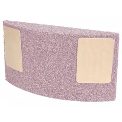 This NORTON surface grinding segment is type 86A30-E12VBEP with abrasive hardness E. It measures 6 inches in length, 11 1/4 inches in width, and 2 1/4 inches in height. Designed for use with compatible chucks such as the ME30777 Cortland, it is suited for precision surface grinding applications on ferrous metals in tool rooms, die shops, and production grinding operations.