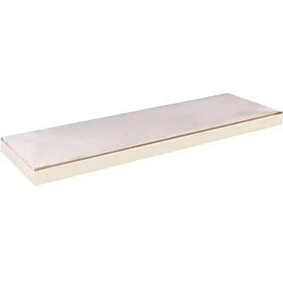 HALLOWELL Boltless Shelf: 48 in x 24 in, 530 lb Load Capacity, Particleboard, Tan - Particleboard Decking Shelf Kits for Boltless Shelving