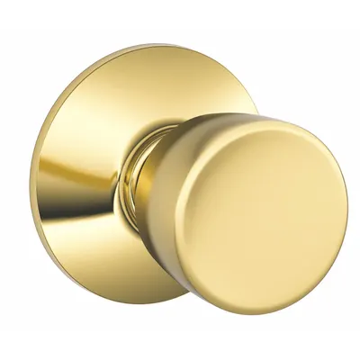 SCHLAGE F10 BEL 505 Brass Passage Knob Lockset, Bell Style - Passage Knob Locksets