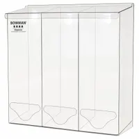 BOWMAN DISPENSERS Bulk Dispenser: 18 3/8 in Overall Wd, 5 3/4 in Overall Dp, 3 Compartments, Plastic (MPN BP-090)