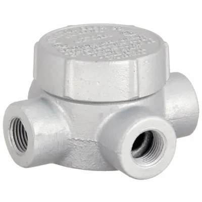APPLETON ELECTRIC Conduit Outlet Body: Iron, GRJ, 3/4 in Trade Size, X Body - X, XAT and XTF Round Body - Cross Type