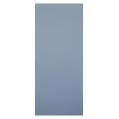 Phenolic partition panel with resin impregnated kraft paper core. Measures 58 inches high by 58 inches wide by 1/2 inch thick. Dove gray matte finish. For use in commercial bathroom stalls and other high-traffic wet areas requiring moisture-resistant privacy screening.