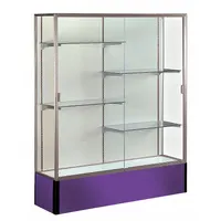 GHENT Freestanding Display Case: Purple, 72 in Overall Ht, 48 in Overall Wd, 16 in Overall Dp (MPN 374PB-SN-PE)