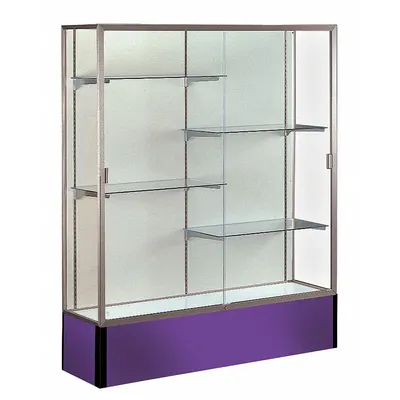 GHENT Freestanding Display Case: Purple, 72 in Overall Ht, 48 in Overall Wd - Display Cases