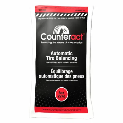 COUNTERACT Wheel Balancing Beads, 8 oz, Red Glass, for Trucks