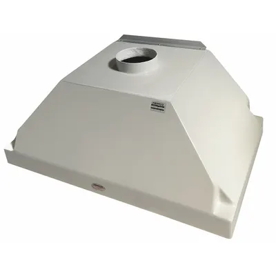 HEMCO Ducted Hood: Fiberglass, Vapor Proof, 30 in Overall Dp, 4 ft Overall Wd - Canopy Hoods