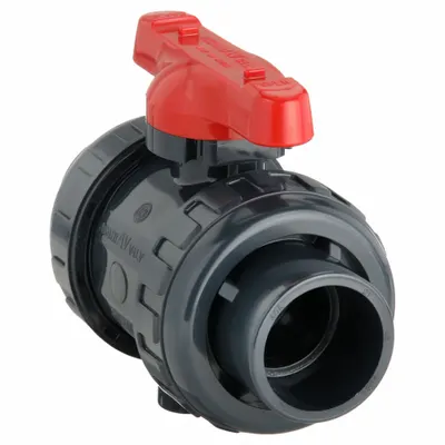 ASAHI PVC Ball Valve, 1-1/2 in, Straight, One-Piece, 230 psi CWP - PVC Ball Valves