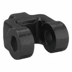 Rod clevis mounting accessory for pneumatic or hydraulic cylinders. Provides a pivot-point connection for rod-end mounting, allowing angular movement. Thread size 7/16"-20, fits cylinders with 1 1/2 in bore diameter.