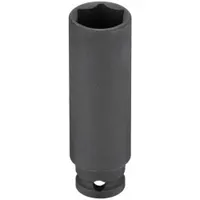 WESTWARD Impact Socket: 1/4 in Drive Size, Metric, 10 mm Socket Size, 6-Point, Deep, No Thin Wall