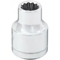 WESTWARD Socket: SAE, 3/8 in Drive Size, 9/32 in Socket Size, 12-Point, Std, Chrome, 1 in Overall Lg