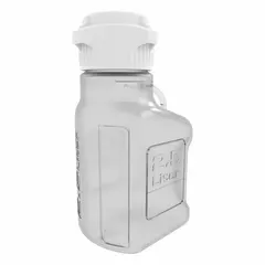 APPROVED VENDOR Rectangular Plastic Carboy, 2.5 L, 83 mm Screw Cap, Graduated