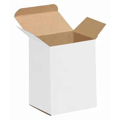 PARTNERS BRAND Reverse Tuck Cartons, 4x3x5", PK250, White