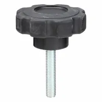 INNOVATIVE COMPONENTS Hand Knob: 8 Point, Plastic w/ Steel Thread, 3/8"-16 Thread, 2 in Thread Lg (MPN GN6C2000F7S--21)