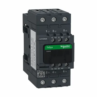 SCHNEIDER Magnetic Contactor,4.8 in H (MPN LC1D40AF7) - Non-Reversing IEC Contactors