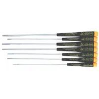 WIHA ESD Safe Precision Screwdriver Set: 1-10 Pieces, 7 Pieces, Phillips/Slotted Tip, Ergonomic Grip (MPN 27393)