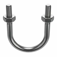 This stainless steel U-bolt is designed to secure 1 1/2 in pipe to structural supports. It features a 1/4"-20 thread and a 3 1/4 in inside height. Commonly used in piping systems for plumbing, HVAC, and process lines.