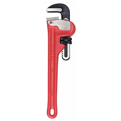 PROTO Pipe Wrench: Cast Iron, 1 1/2 in Jaw Capacity, Serrated, 10 in Overall Lg - Straight Pipe Wrenches