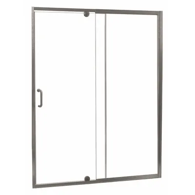 FOREMOST Shower Door and Panel: 42 in Min. Door Wd, 48 in Max. Door Wd, 69 in Overall Ht - Sliding & Panel Shower Doors