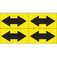 Pipe Marker: Yellow, Black, 7 in Wd, Vinyl, 7 in Roll Wd, 1 1/8 in Lg (MPN 93243)