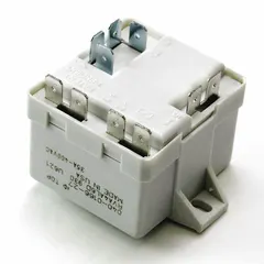 This potential relay is used in HVACR systems to control the start winding of a single-phase compressor motor. It disconnects the start capacitor once the motor reaches sufficient speed, ensuring reliable compressor operation in precision cooling and industrial refrigeration applications.