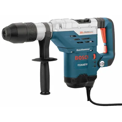 BOSCH Rotary Hammer Kit: Spline, L-Shape, 1 5/8 in Capacity, 6.5 ft-lb, 13 A - Spline Drive L-Shape Corded Rotary Hammers
