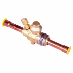 This APOLLO refrigeration ball valve features a 1/2 in male sweat connection and an integrated access port for system service. Rated for 700 psi, it is used in HVAC and refrigeration systems to isolate refrigerant flow and provide a port for charging, evacuation, or pressure testing.