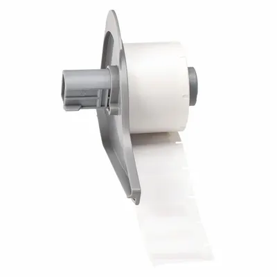 BRADY Wraparound Label: 3/4 in x 1 in, 1 in, Vinyl, White (Matte) - Brady Precut Label Rolls