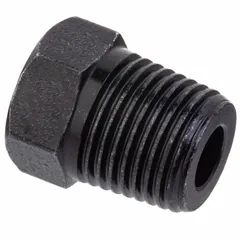 This zinc-plated threaded high-pressure pipe fitting is a 1/4 in NPTF hex drive solid plug rated for Class 1000. It has a maximum operating pressure of 1,000 psi at 72 °F. Commonly used to seal ports in hydraulic and pneumatic systems, it provides a leak-tight closure for test points and manifold applications.