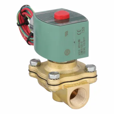 REDHAT Solenoid Valve: 2-Way, Normally Closed, 1/2 in Pipe Size, 110V AC/120V AC - 2-Way/2-Position, Normally Closed Solenoid Valves