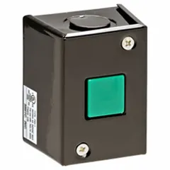 Indoor surface-mount control station with momentary contacts for open-close operation of gate operators. Housed in a painted metallic box. Suitable for residential or light commercial garage door applications.