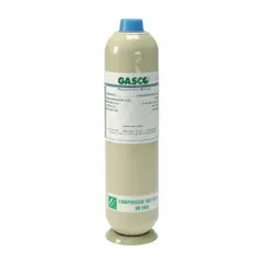 Disposable calibration gas cylinder containing ethylene at 40.8% LEL (1.1%) in air. Designed for verifying and calibrating portable gas detectors from all OEMs. Accuracy ±5%. Background gas: air.