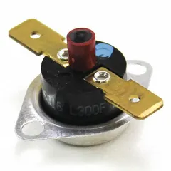Replacement limit switch for HVACR controls. Functions as a safety device that monitors air temperature and interrupts power to the furnace or air handler if overheating occurs. Used in residential and light commercial heating systems.